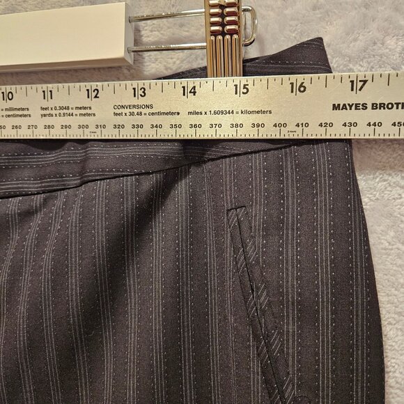 Semantiks Suit Womens 12 Gray Stripes 2 Button notched Jacket Straight Leg Caree - Picture 9 of 16